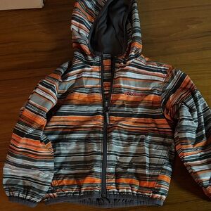 Columbia Orange and Gray Striped Jacket